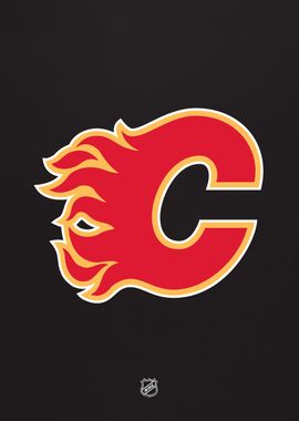 Calgary Flames Logo Black