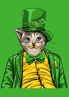 St Patricks Day Funny Cat