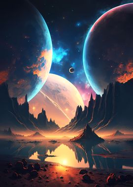 Twin Planet Landscape