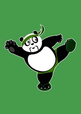 Martial Arts Panda Green