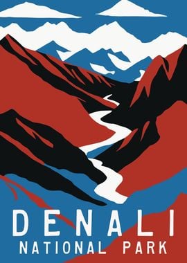 Denali Travel Poster