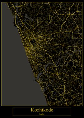 Kozhikode India Gold Map