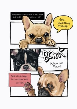 Cartoon dogs in comic