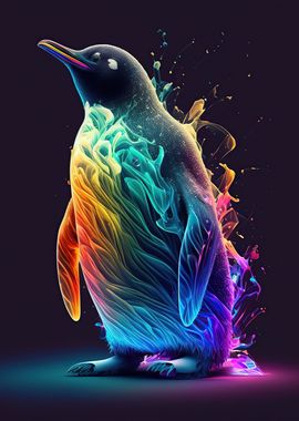 penguin neon