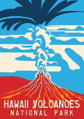 Hawaii Volcanoes Poster