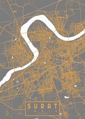 Surat City Map Bauhaus