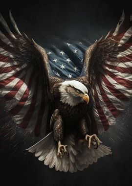 Eagle American Flag