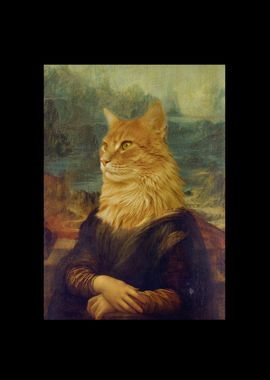 Mona Lisa Cat Head Design