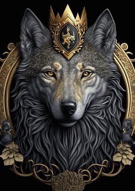 White Wolf Golden Art Deco