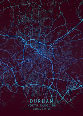 Durham USA City Map