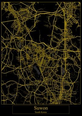 Suwon South Korea Gold Map