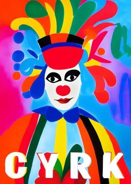 Colorful Circus Clown