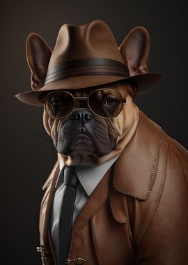 French Bulldog Mafia Boss