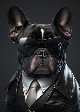 French Bulldog Mafia Boss