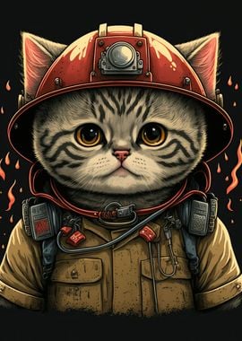 Cat fireman