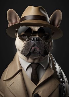 French Bulldog Mafia Boss