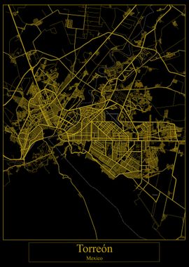 Torreon Mexico Gold Map