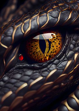 snake eye yellow poster 