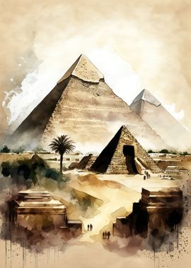 Egyptian Pyramids in Water