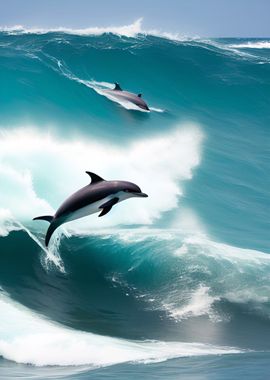 Dolphins Fishes in the Sea