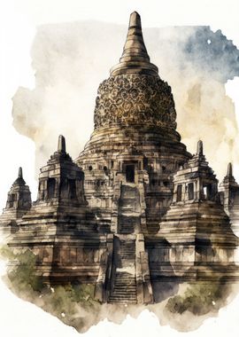 Borobudur Temple Painting