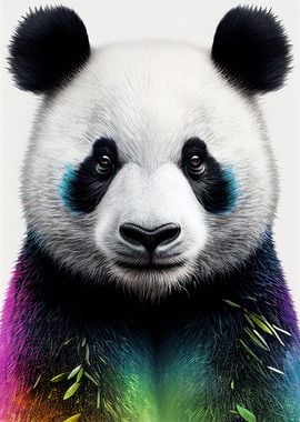 Colorful Panda Animals