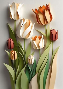 tulips paper craft