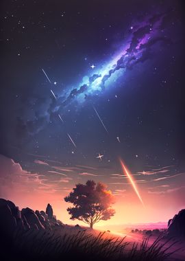 meteor showers Landscape