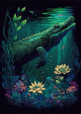 Whimsical Crocodile