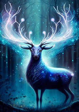 Deer metal clearance poster