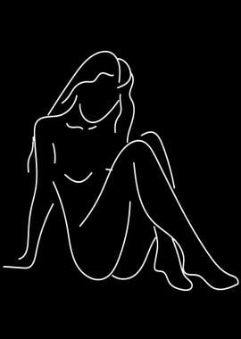 One Line Art Woman