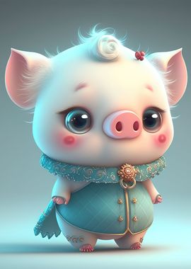 cute pink pig