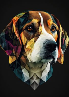 Geometric Beagle Dog