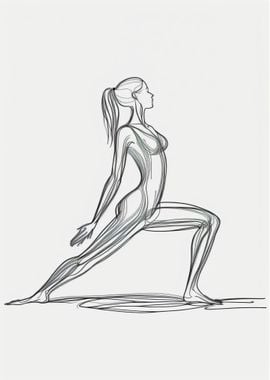 One Line Art Woman