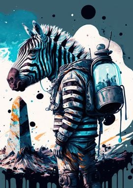 Zebra astronaut