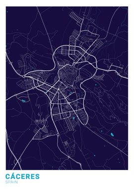 Caceres City Map