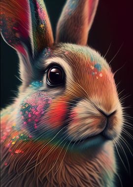 Colorful Rabbit Animals