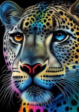 Colorful Cheetah Animals