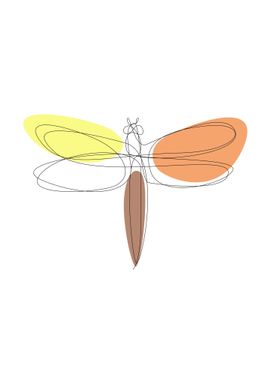 dragonfly line art