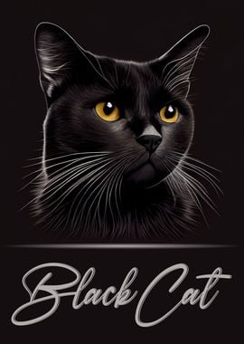 Black Cat Portrait