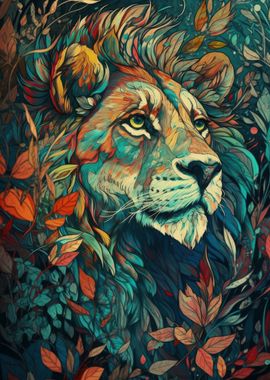 Abstract Lion 02