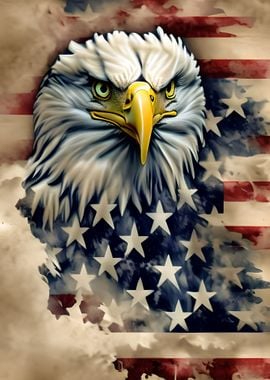 Eagle Burd USA Flag