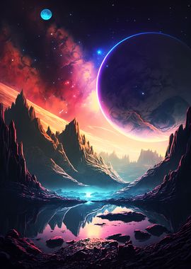 Dawn Of Space Landscape