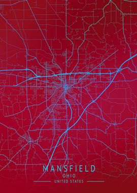 Mansfield USA City Map