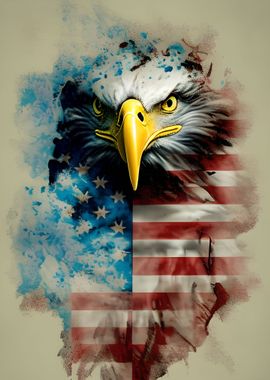 Eagle Burd USA Flag