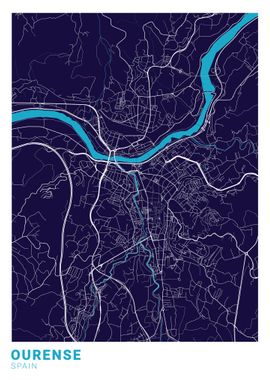 Ourense City Map