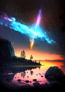 Asteroids Anime Landscape