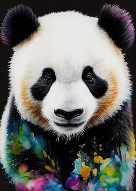 Colorful Panda Animals