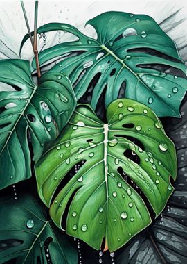 Colorful Jungle Monstera