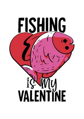 Valentins Day Fishing' Poster, picture, metal print, paint by Sebastian  Wünsche
